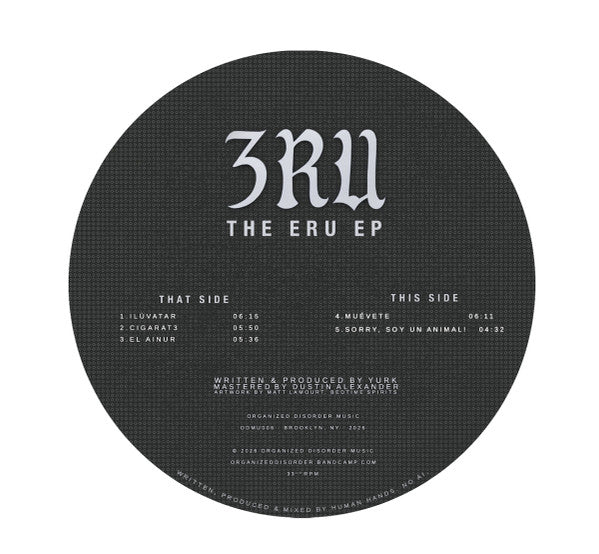 3RU - The ERU EP (VINYL) | Mint Mint - TECHNO *NEW*