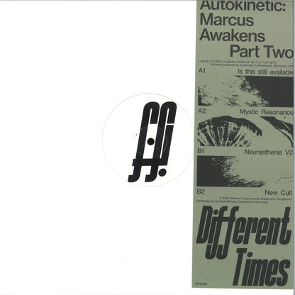 Autokinetic - Marcus Awakens Part Two (VINYL 12" Different Times DIFF008) | NEW Mint (M) Mint (M) - TECHNO *NEW*