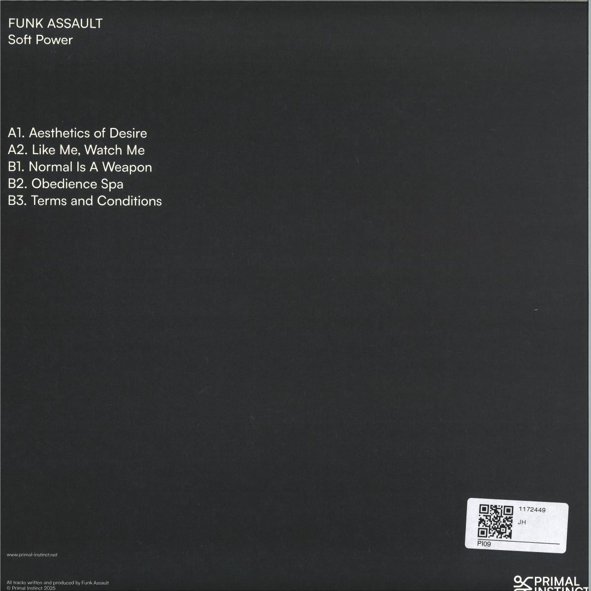 Funk Assault - Soft Power (VINYL 12" Primal Instinct) | NEW Mint (M) Mint (M) - TECHNO *NEW*