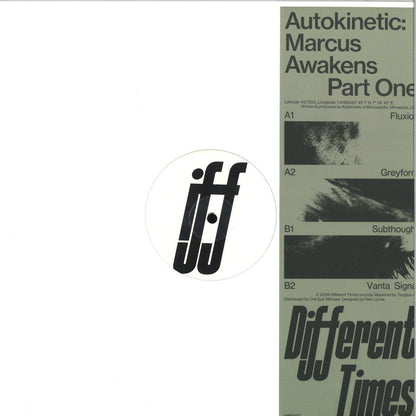 Autokinetic - Marcus Awakens Part One (VINYL 12" Different Times DIFF007) | NEW Mint (M) Mint (M) - TECHNO *NEW*