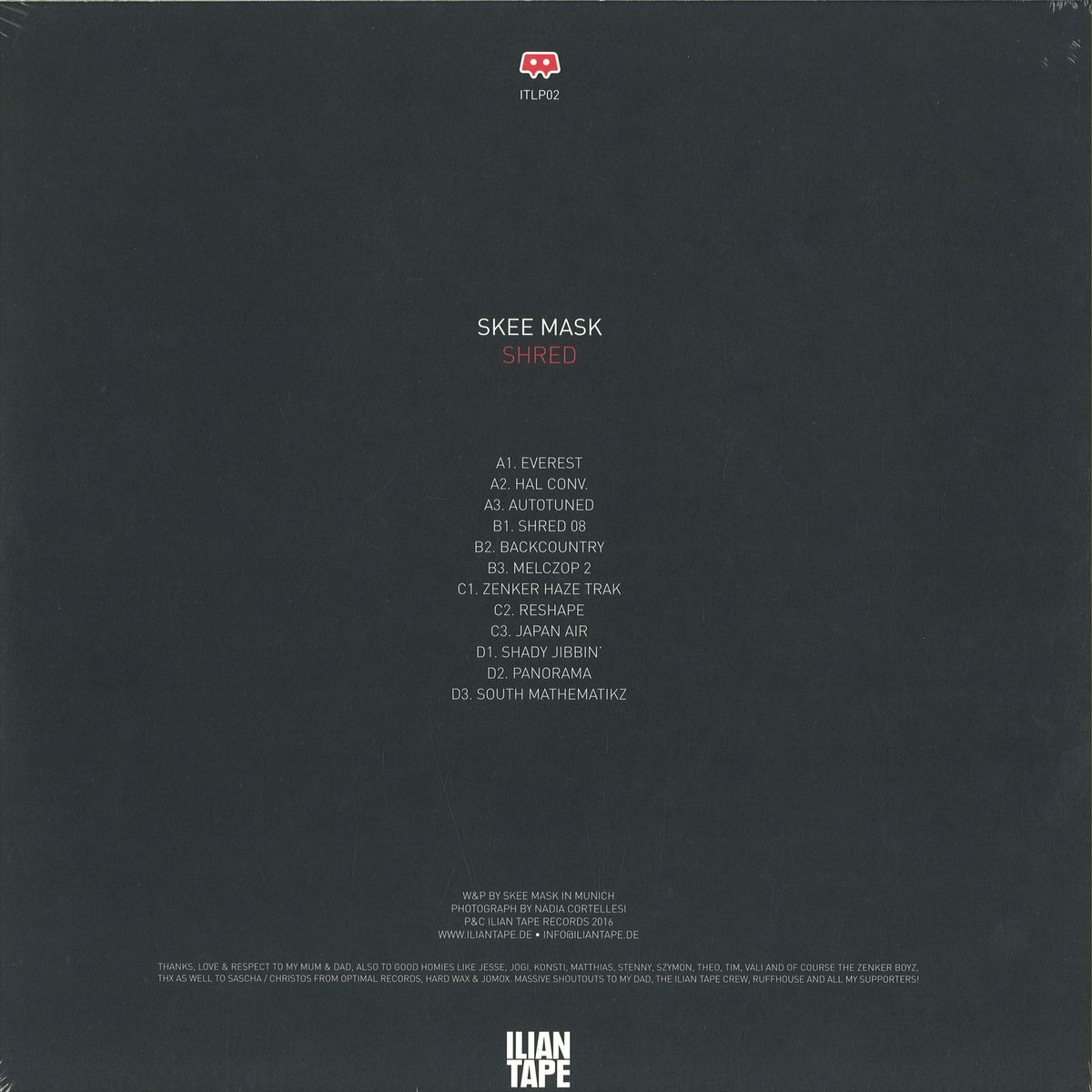 Skee Mask - Shred (VINYL 2xLP Ilian Tape ITLP02 2025) | Mint (M) Mint (M) - TECHNO *NEW*