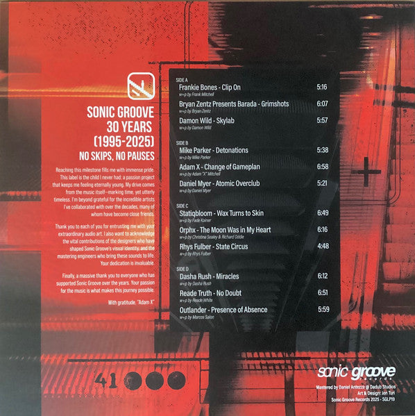 Various - Sonic Groove 30 Years (VINYL 2x12") | - TECHNO *NEW*