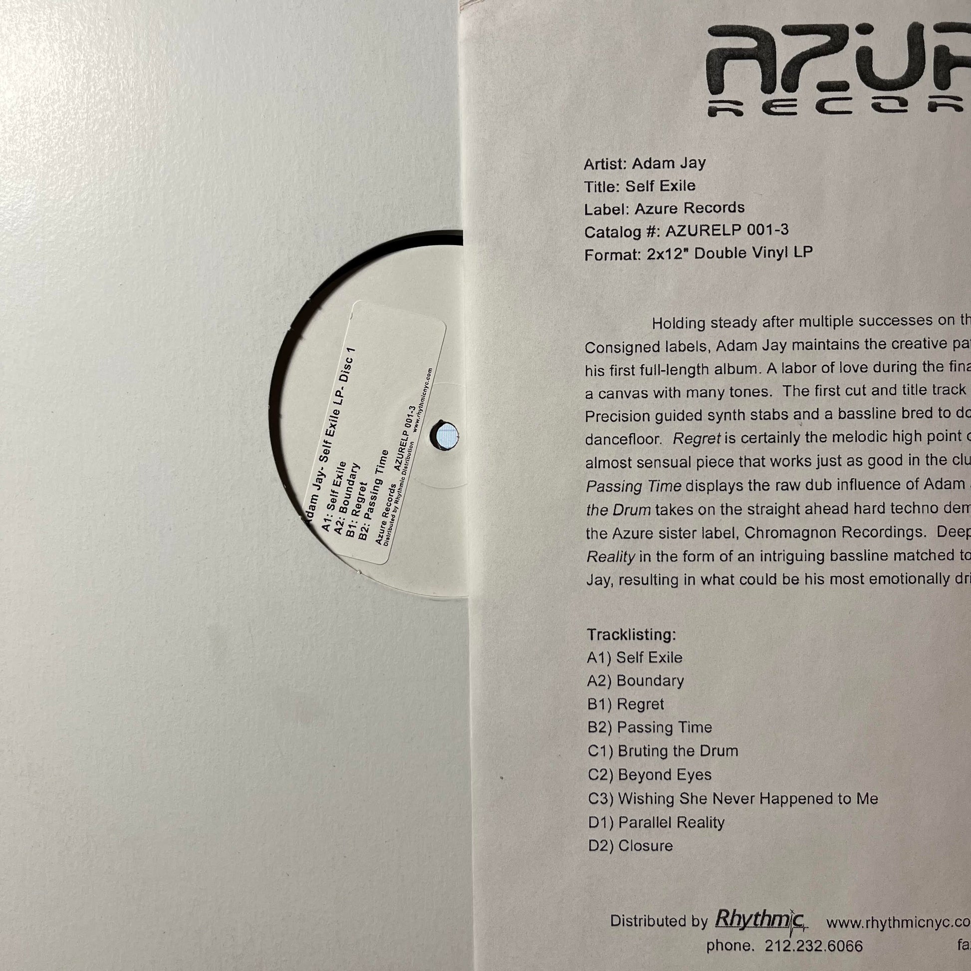 Self Exile (2xVINYL) | Mint (M) Generic - TECHNO *NEW*