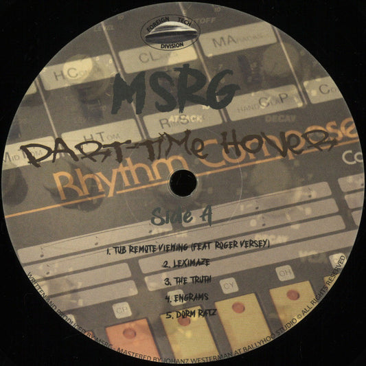 MSRG - Part-Time Hover LP | Mint (M) Mint (M) - TECHNO *NEW*
