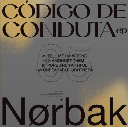 Nørbak - Código de Conduta EP | Mint (M) Mint (M) - TECHNO *NEW*