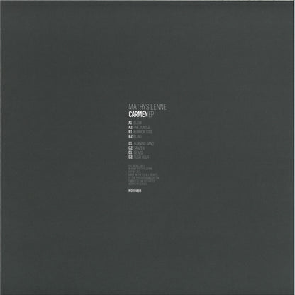 Mathys Lenne - (PRESALE 08/21/26) Carmen (VINYL 2x12" Mord MORD098 2023) | NEW - TECHNO *NEW*