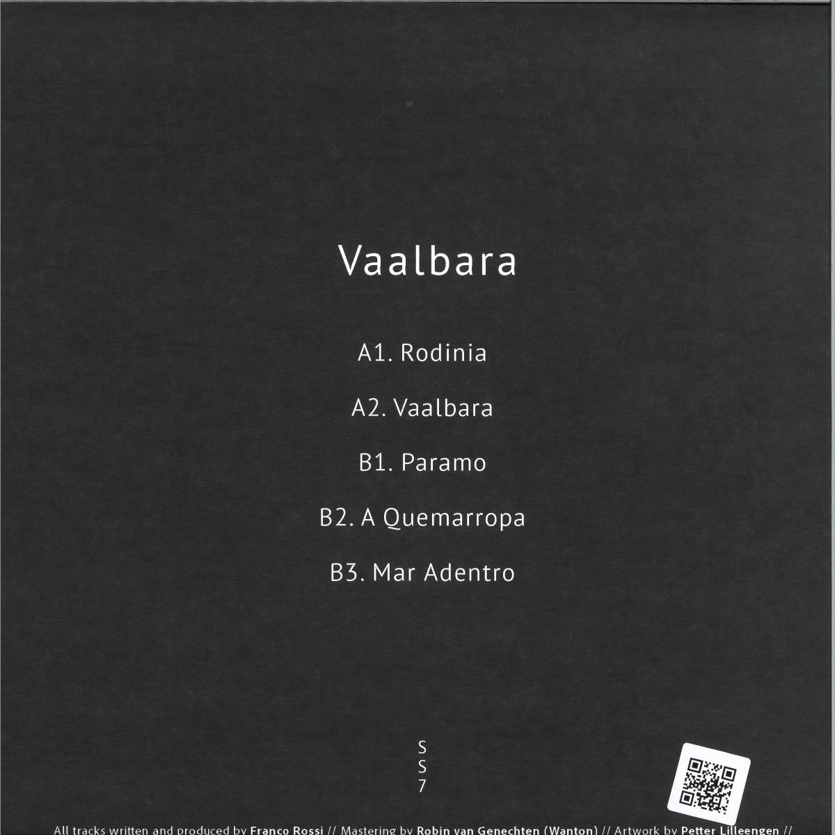 Franco Rossi - Vaalbara (VINYL 12" Sine Space 7) | NEW - TECHNO *NEW*