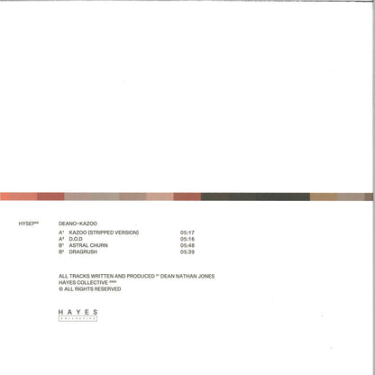 Deano - Kazoo (VINYL 12" HAYES HYSEP66) | NEW Mint (M) Mint (M) - TECHNO *NEW*