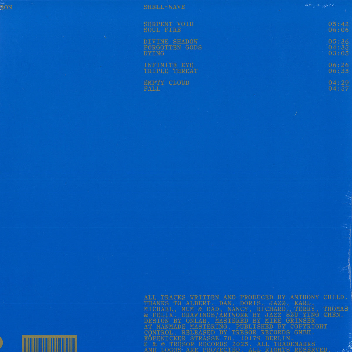 Surgeon - Shell~Wave (VINYL 2xLP Tresor) | NEW Mint (M) Mint (M) - TECHNO *NEW*