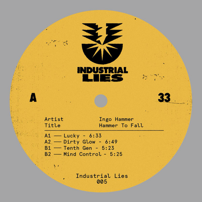 Ingo Hammer - (PRESALE 5/31/26) Hammer To Fall (VINYL) | Mint (M) Mint (M) - TECHNO *NEW*