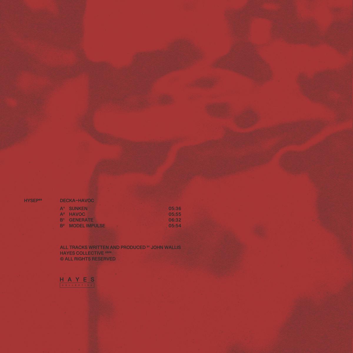 Decka - (PRESALE 11/6/26) Havoc (VINYL 12" Hayes) | NEW - TECHNO *NEW*