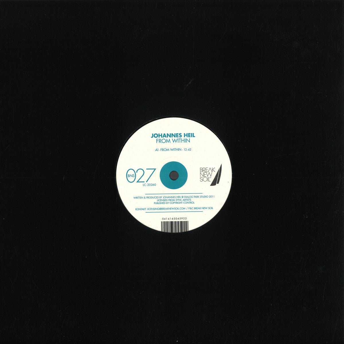 Johannes Heil - From Within (VINYL 12" Break New Soil) | NEW - TECHNO *NEW*