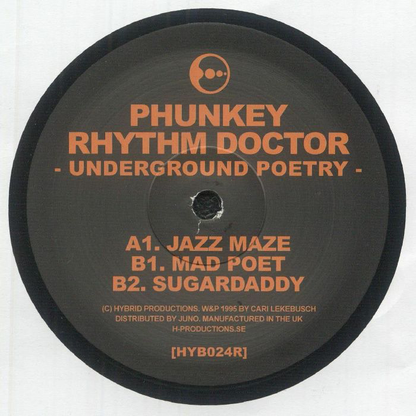 PHUNKEY RHYTHM DOCTOR, CARI LEKEBUSCH - Underground Poetry (reissue) (VINYL) | Mint (M) Mint (M) - TECHNO *NEW*