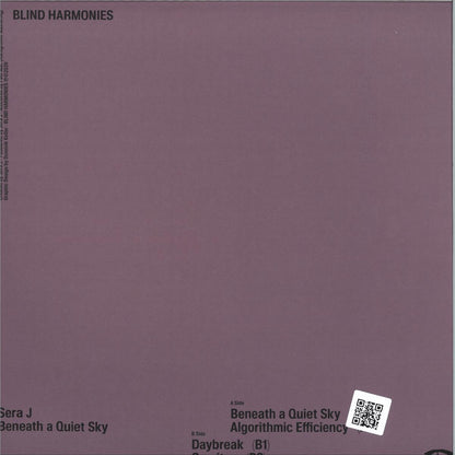 Sera J - Beneath A Quiet Sky (VINYL 12" Blind Harmonies) | NEW - TECHNO *NEW*