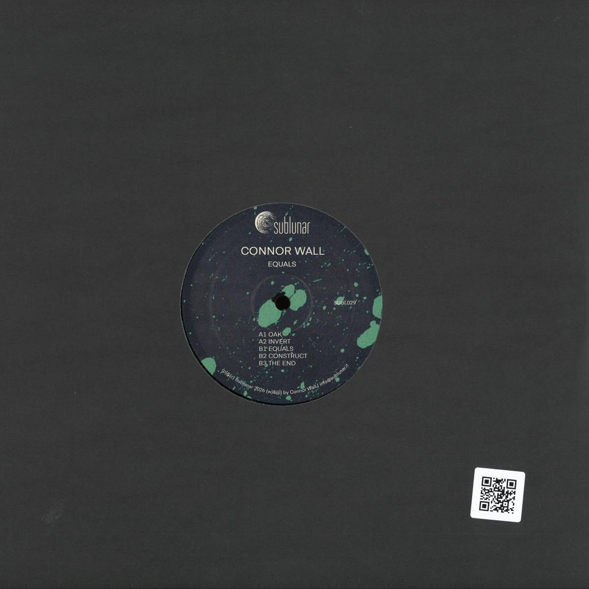 Connor Wall - Equals (VINYL 12" Sublunar) | NEW - TECHNO *NEW*