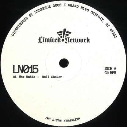Max Watts - Wall Shake / All In One (VINYL 12" Limited Network) | NEW Mint (M) Mint (M) - TECHNO *NEW*