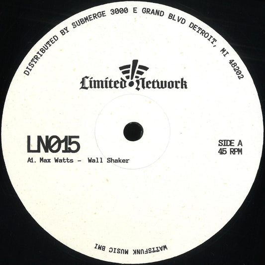 Max Watts - Wall Shake / All In One (VINYL 12" Limited Network) | NEW Mint (M) Mint (M) - TECHNO *NEW*