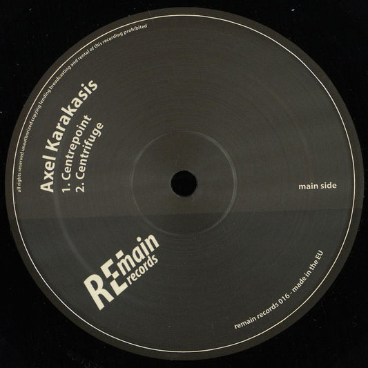 Axel Karakasis - (PRESALE 10/8/26) Centrepoint (VINYL 12" Remain) | NEW - TECHNO *NEW*