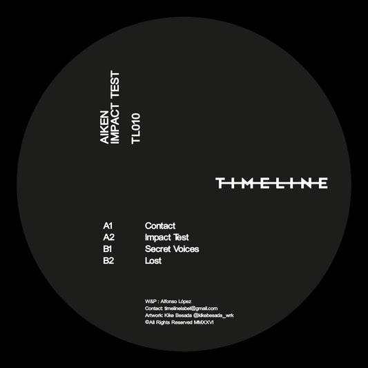 Aiken - (PRESALE 10/9/26) Impact Test (VINYL 12" Timeline) | NEW - TECHNO *NEW*