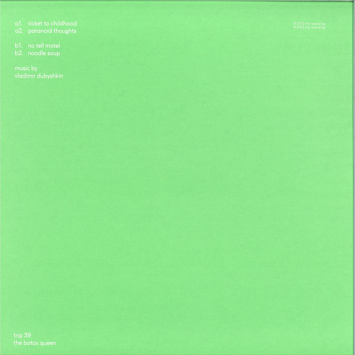Vladimir Dubyshkin - (PRESALE 10/9/26) The Botox Queen (VINYL 12" Trip) | NEW - TECHNO *NEW*