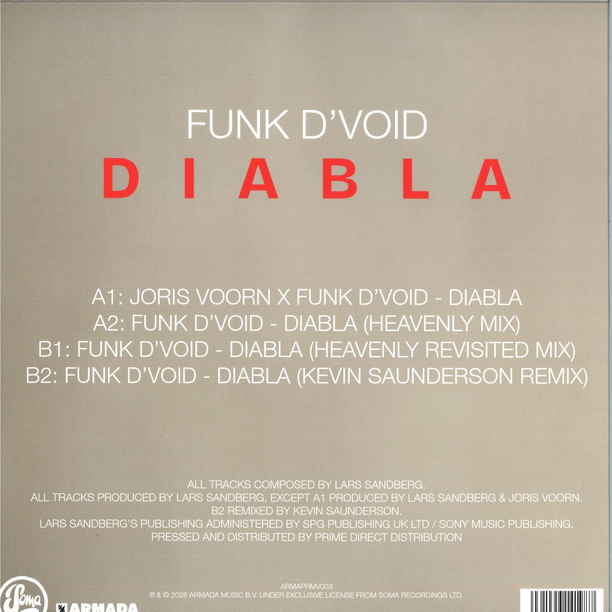 Funk D'Void - Diabla (VINYL 12" Armada) | NEW - TECHNO *NEW*