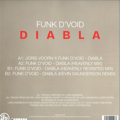 Funk D'Void - Diabla (VINYL 12" Armada) | NEW - TECHNO *NEW*