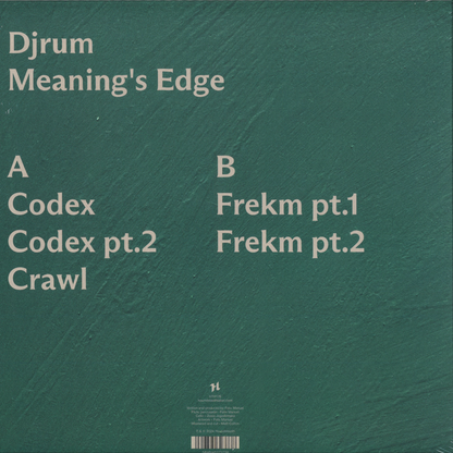 Djrum - (PRESALE 6/19/26) Meaning’s Edge (VINYL) | Mint (M) Mint (M) - TECHNO *NEW*