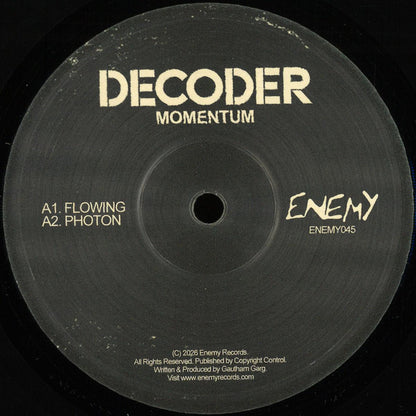Decoder - Momentum (VINYL 12" Enemy ENEMY045 2026) | NEW Mint (M) Mint (M) - TECHNO *NEW*