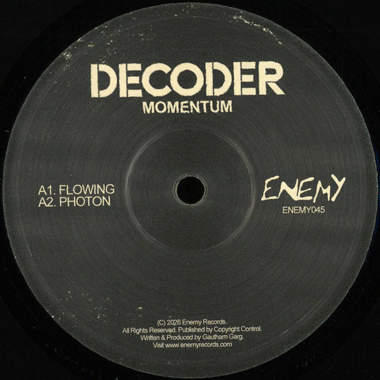 Decoder - Momentum (VINYL 12" Enemy ENEMY045 2026) | NEW Mint (M) Mint (M) - TECHNO *NEW*