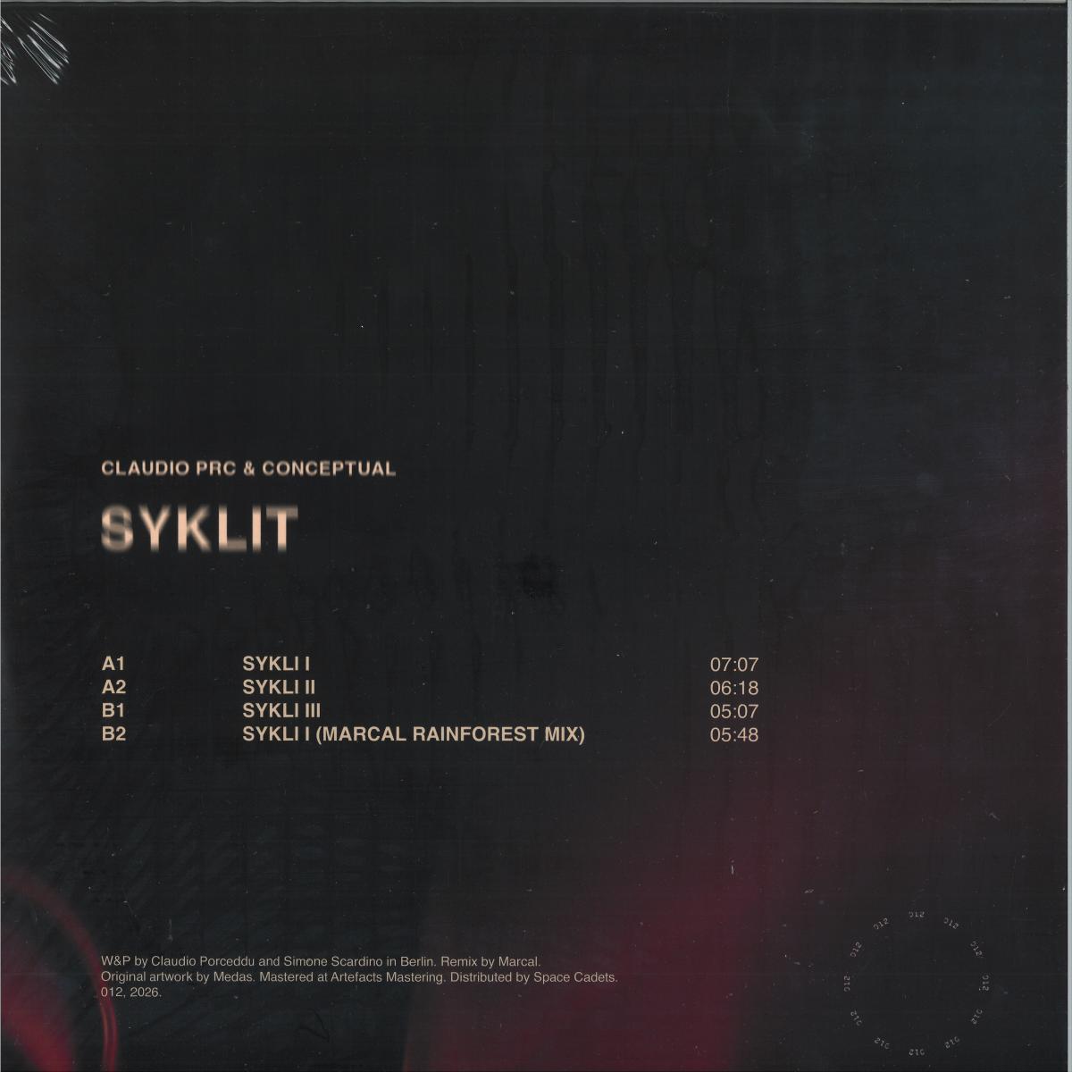 Claudio Prc & Conceptual - Syklit (VINYL 12" 012) | NEW - TECHNO *NEW*