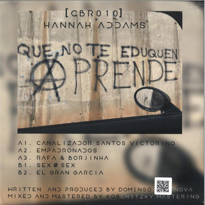 Hannah Addams - Que no te eduquen, aprende! (VINYL 12" Casanova Bar) | NEW - TECHNO *NEW*