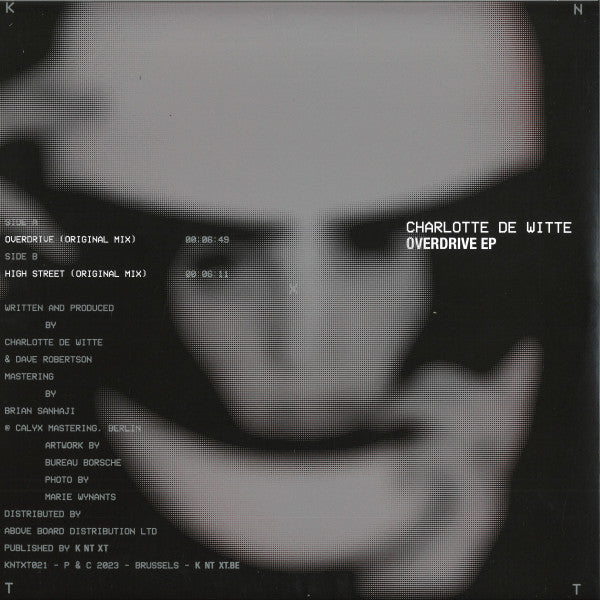 Charlotte De Witte Overdrive EP LP Mint (M) Mint (M)