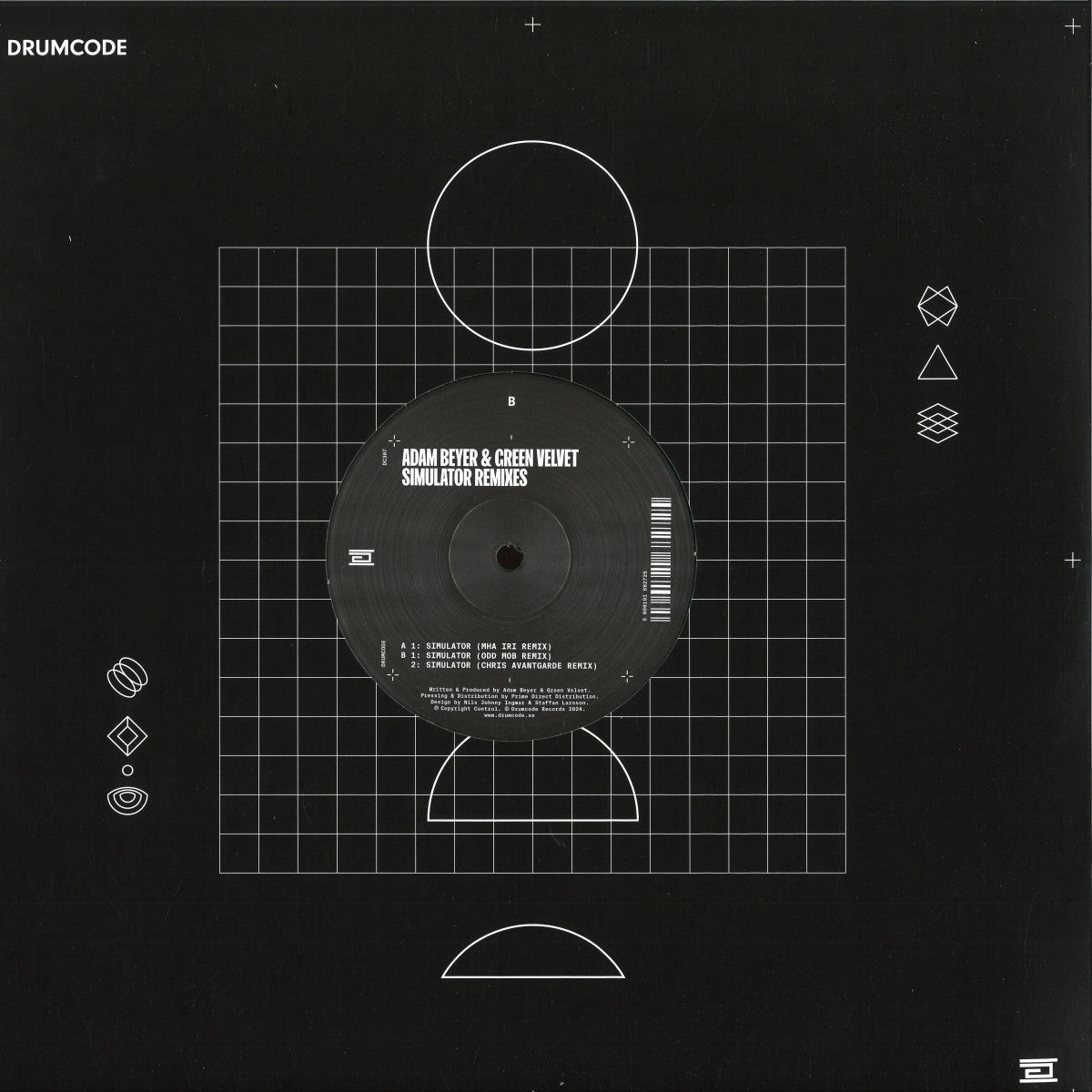 Adam Beyer & Green Velvet - Simulator Remixes (GREEN SPLATTER VINYL 12" Drumcode) | NEW Mint (M) Mint (M) - TECHNO *SEALED/COLOR*