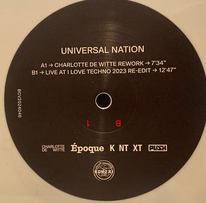 Universal Nation (Charlotte de Witte Rework + Live at I Love Techno 2023 Re-Edit) | Mint (M) Mint (M)