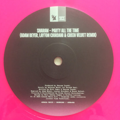 Party All The Time (REMIXES) (PINK VINYL) | Mint (M) Mint (M) - TECHNO *SEALED/COLOR*