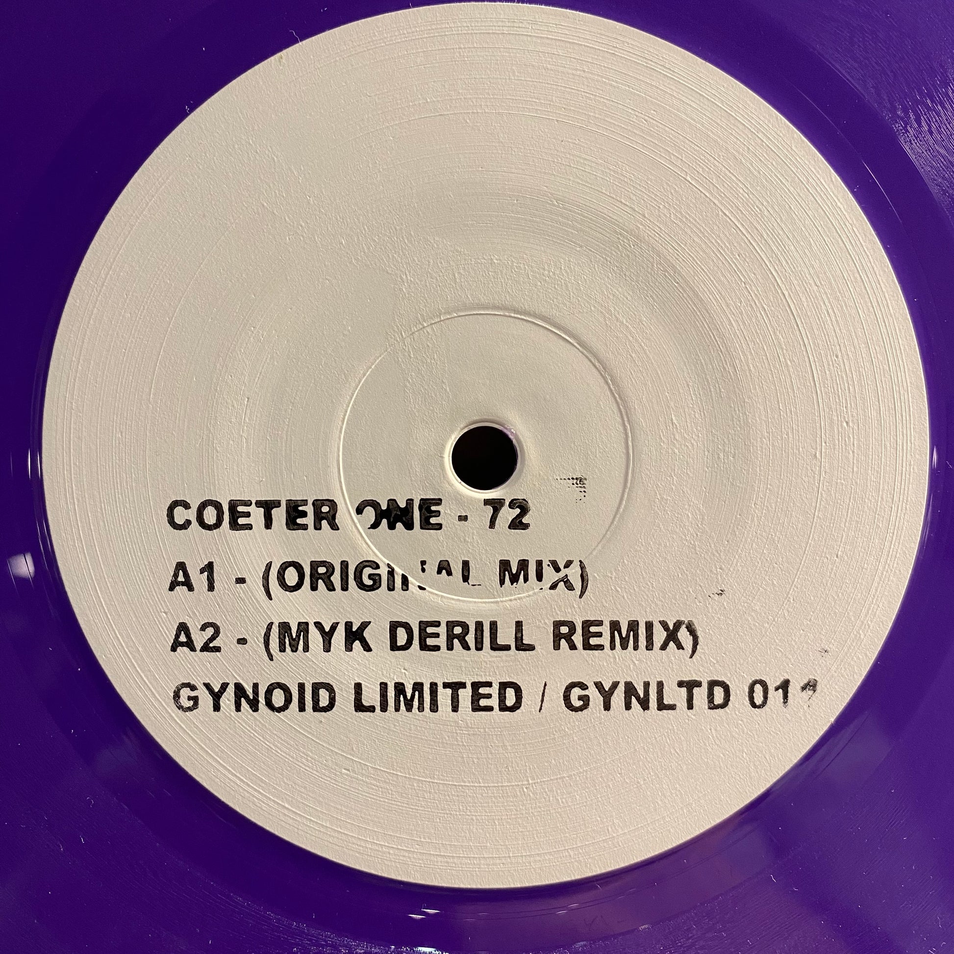 Coeter One - 72 | Excellent (EX) Generic - TECHNO / USED *COLOR/EXCELLENT*