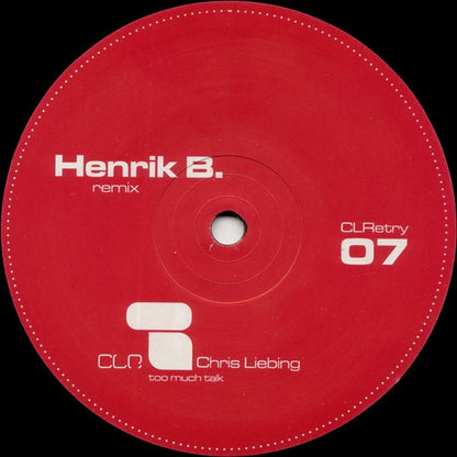 Chris Liebing - Too Much Talk / Weather E.P. (Remixes)(VINYL) | Excellent (EX) Near Mint (NM) - TECHNO / USED *EXCELLENT+*