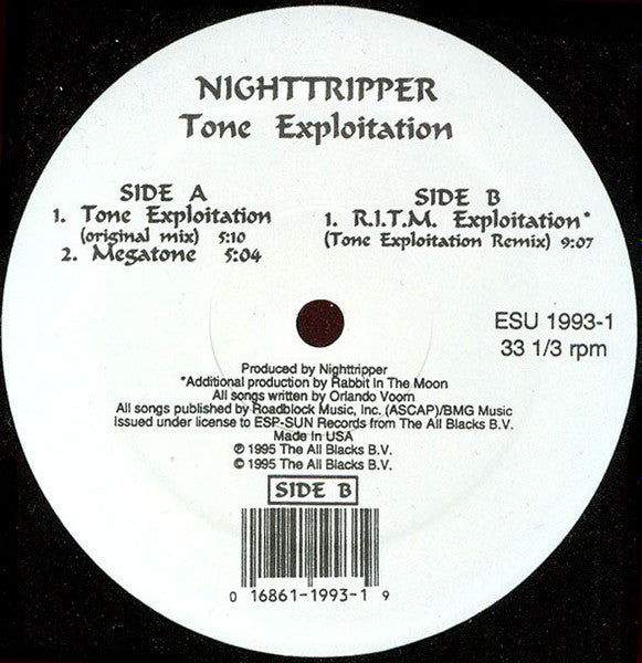 Tone Exploitation (12" VINYL) | Excellent+ (EX+) Excellent (EX) - TECHNO / USED *EXCELLENT+*