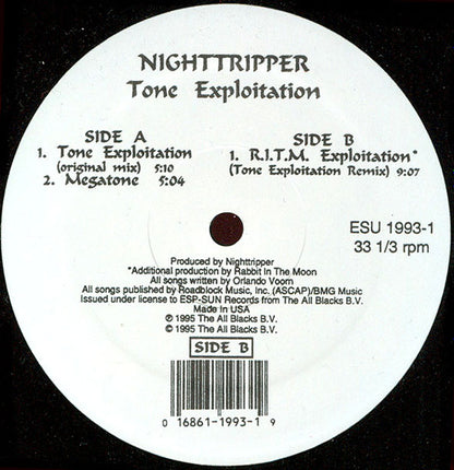 Tone Exploitation (12" VINYL) | Excellent+ (EX+) Excellent (EX) - TECHNO / USED *EXCELLENT+*