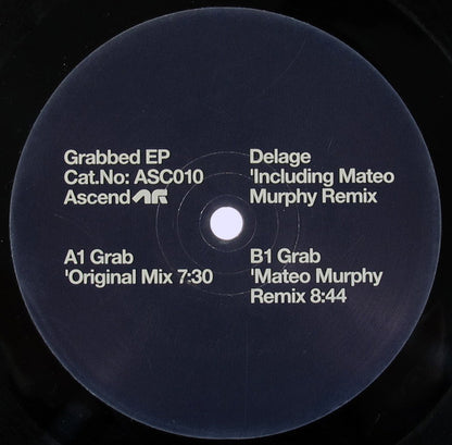 Delage - Grabbed EP (VINYL) | Excellent+ (EX+) Near Mint- (NM-) - TECHNO / USED *EXCELLENT+*
