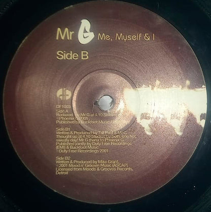Me, Myself & I (12") | Excellent (EX) Very Good Plus (VG+) - TECHNO / USED *EXCELLENT*