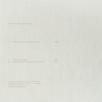 Daemmerlicht Remixes EP (12" VINYL) | Excellent (EX) Near Mint (NM) - TECHNO / USED *EXCELLENT*