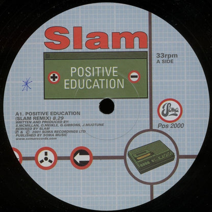 Slam - Positive Education (Remixes By Slam & Carl Cox) | Excellent (EX) Very Good Plus (VG+) - TECHNO / USED *EXCELLENT*