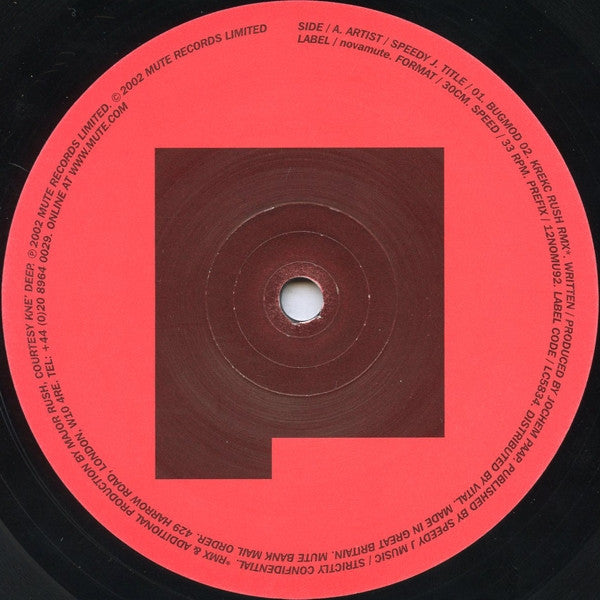 Bugmod (VINYL) | Excellent (EX) Near Mint (NM) - TECHNO / USED *EXCELLENT*
