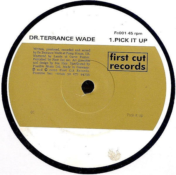Dr. Terrance Wade - Pick It Up / Feel This Way | Excellent (EX) Generic - TECHNO / USED *EXCELLENT*