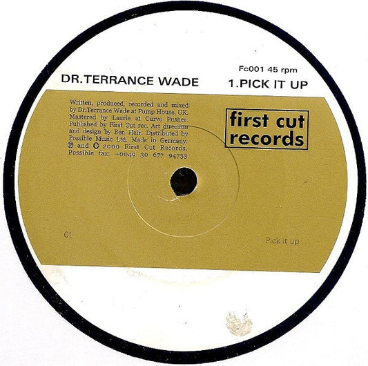 Dr. Terrance Wade - Pick It Up / Feel This Way | Excellent (EX) Generic - TECHNO / USED *EXCELLENT*