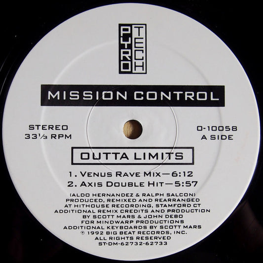Outta Limits (Remixes) | Excellent (EX) Generic - TECHNO / USED *EXCELLENT*