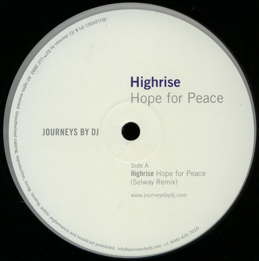 Hope For Peace (VINYL) | NEAR MINT MINUS (NM-) Generic - TECHNO / USED *NEAR MINT-*
