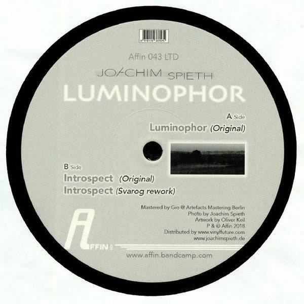 Joachim Spieth Luminophor 12" Near Mint (NM or M-) Near Mint (NM or M-)