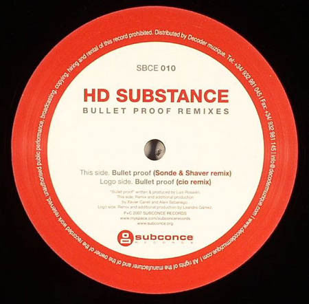 HD Substance Bullet Proof (Remixes) 12" Near Mint (NM or M-) Generic